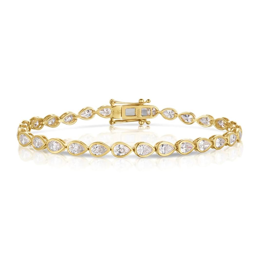 Tear drop tennis bracelet